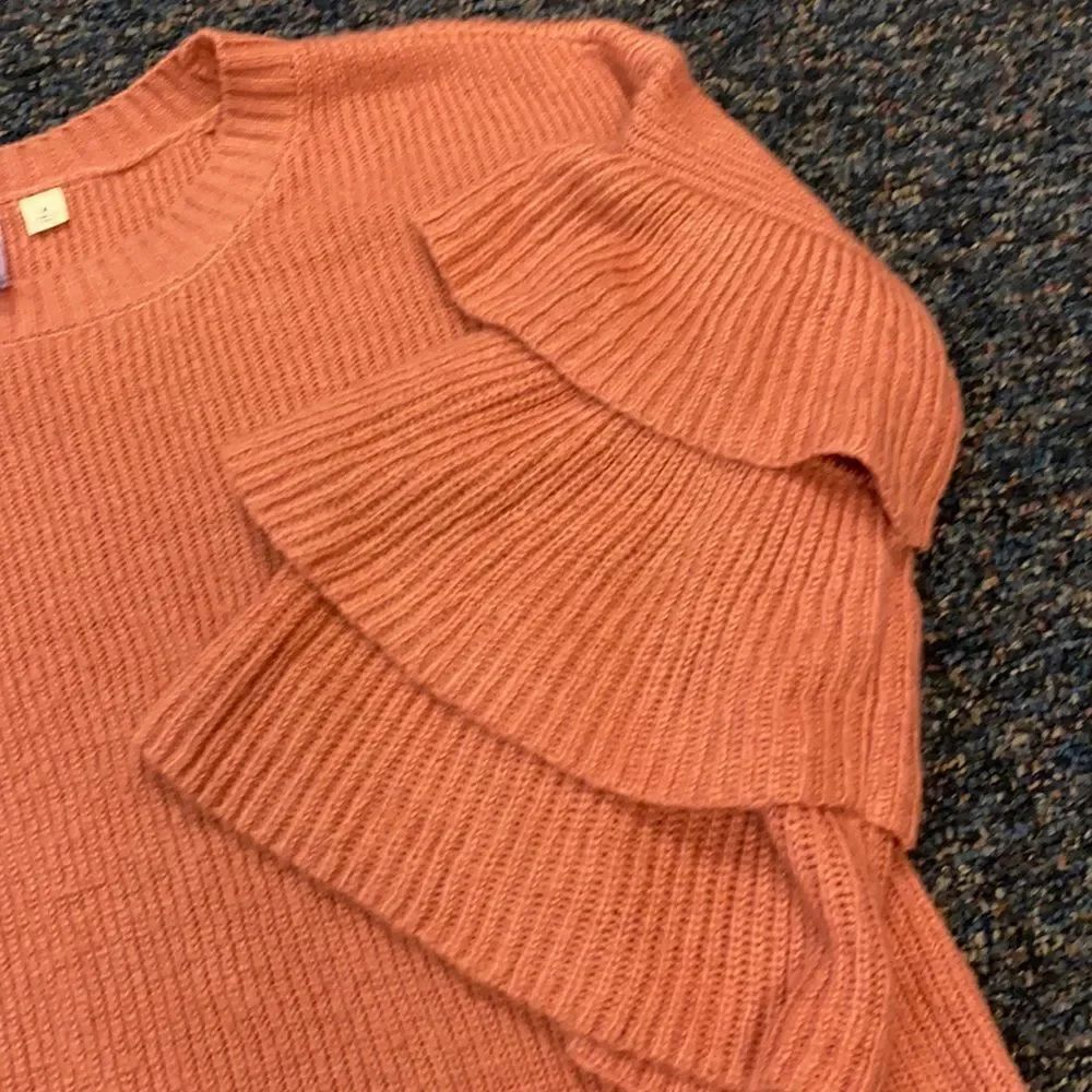 Pink Ruffle Sleeve Sweater sz. M - Picture 2 of 3